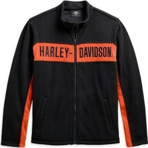 Harley Davidson Chest Stripe Zip Front Jacket